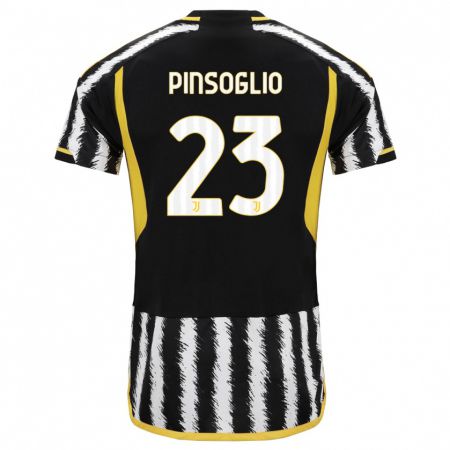 Kandiny Niño Camiseta Carlo Pinsoglio #23 Blanco Negro 1ª Equipación 2023/24 La Camisa Chile