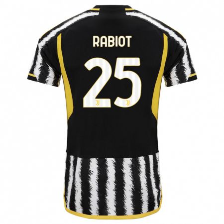 Kandiny Niño Camiseta Adrien Rabiot #25 Blanco Negro 1ª Equipación 2023/24 La Camisa Chile