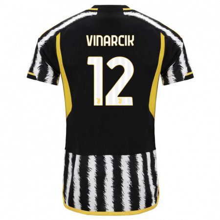 Kandiny Niño Camiseta Jakub Vinarcik #12 Blanco Negro 1ª Equipación 2023/24 La Camisa Chile