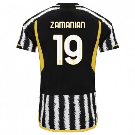 Kandiny Niño Camiseta Annahita Zamanian #19 Blanco Negro 1ª Equipación 2023/24 La Camisa Chile