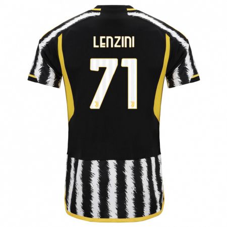 Kandiny Niño Camiseta Martina Lenzini #71 Blanco Negro 1ª Equipación 2023/24 La Camisa Chile