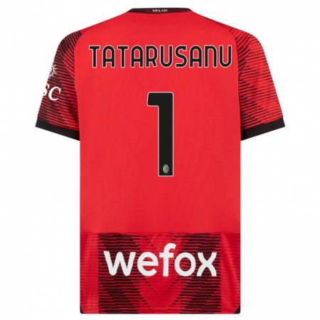 Kandiny Niño Camiseta Ciprian Tatarusanu #1 Negro Rojo 1ª Equipación 2023/24 La Camisa Chile