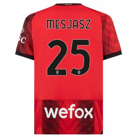 Kandiny Niño Camiseta Malgorzata Mesjasz #25 Negro Rojo 1ª Equipación 2023/24 La Camisa Chile