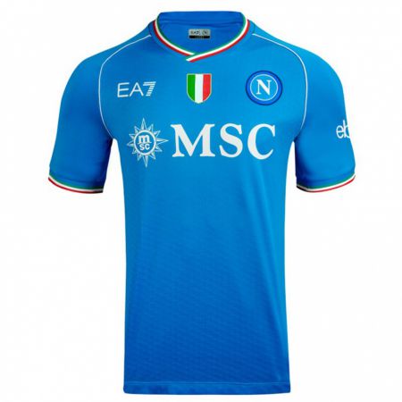 Kandiny Niño Camiseta Matteo Politano #21 Cielo Azul 1ª Equipación 2023/24 La Camisa Chile