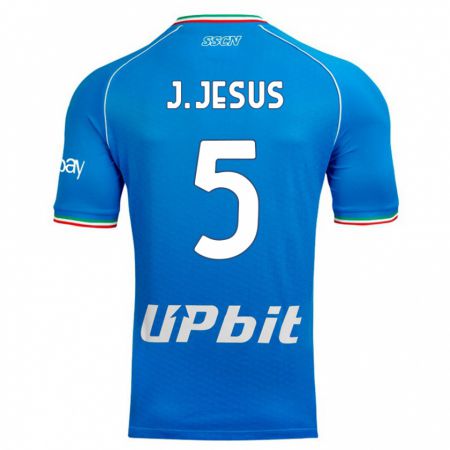 Kandiny Niño Camiseta Juan Jesus #5 Cielo Azul 1ª Equipación 2023/24 La Camisa Chile