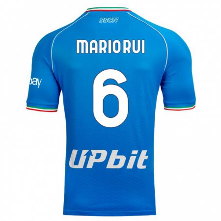 Kandiny Niño Camiseta Mário Rui #6 Cielo Azul 1ª Equipación 2023/24 La Camisa Chile