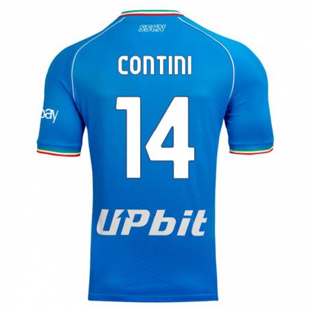 Kandiny Niño Camiseta Nikita Contini #14 Cielo Azul 1ª Equipación 2023/24 La Camisa Chile