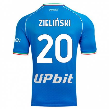 Kandiny Niño Camiseta Piotr Zielinski #20 Cielo Azul 1ª Equipación 2023/24 La Camisa Chile