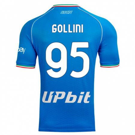 Kandiny Niño Camiseta Pierluigi Gollini #95 Cielo Azul 1ª Equipación 2023/24 La Camisa Chile