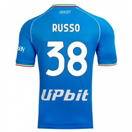 Kandiny Niño Camiseta Lorenzo Russo #38 Cielo Azul 1ª Equipación 2023/24 La Camisa Chile