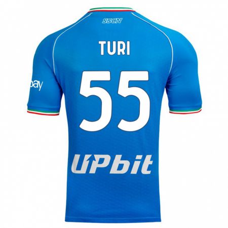 Kandiny Niño Camiseta Claudio Turi #55 Cielo Azul 1ª Equipación 2023/24 La Camisa Chile