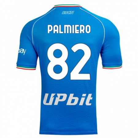 Kandiny Niño Camiseta Luca Palmiero #82 Cielo Azul 1ª Equipación 2023/24 La Camisa Chile