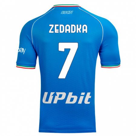 Kandiny Niño Camiseta Karim Zedadka #7 Cielo Azul 1ª Equipación 2023/24 La Camisa Chile