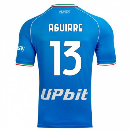 Kandiny Niño Camiseta Yolanda Aguirre #13 Cielo Azul 1ª Equipación 2023/24 La Camisa Chile