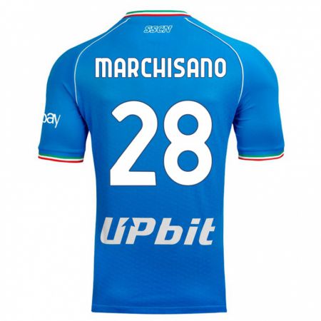 Kandiny Niño Camiseta Matteo Marchisano #28 Cielo Azul 1ª Equipación 2023/24 La Camisa Chile
