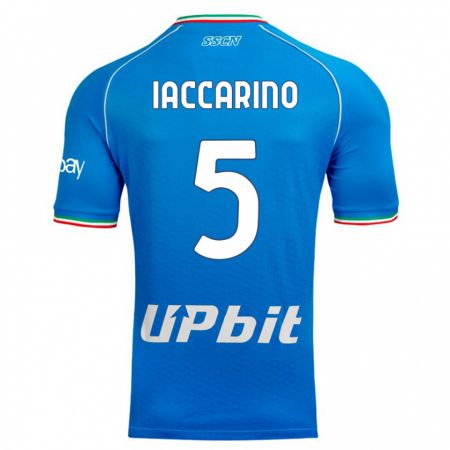 Kandiny Niño Camiseta Gennaro Iaccarino #5 Cielo Azul 1ª Equipación 2023/24 La Camisa Chile