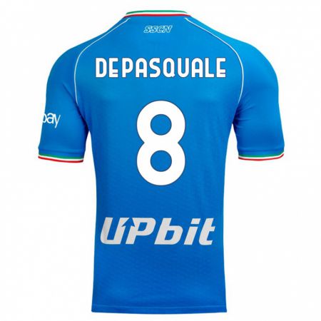 Kandiny Niño Camiseta Dylan De Pasquale #8 Cielo Azul 1ª Equipación 2023/24 La Camisa Chile