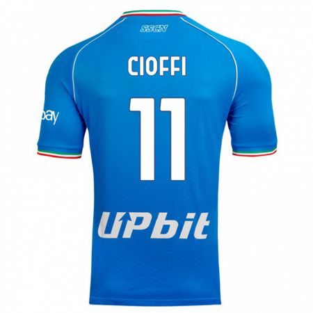 Kandiny Niño Camiseta Antonio Cioffi #11 Cielo Azul 1ª Equipación 2023/24 La Camisa Chile