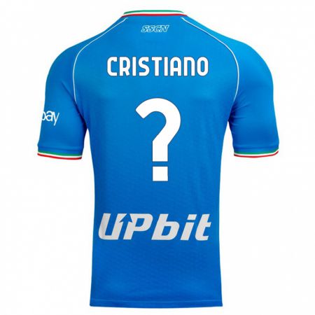 Kandiny Niño Camiseta Carmine Cristiano #0 Cielo Azul 1ª Equipación 2023/24 La Camisa Chile