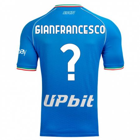 Kandiny Niño Camiseta Sergio Gianfrancesco #0 Cielo Azul 1ª Equipación 2023/24 La Camisa Chile
