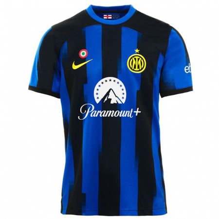 Kandiny Niño Camiseta Edin Dzeko #9 Azul Negro 1ª Equipación 2023/24 La Camisa Chile