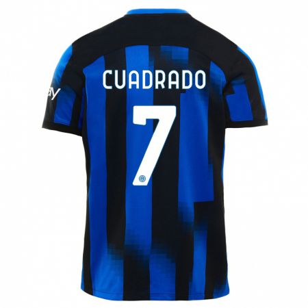 Kandiny Niño Camiseta Juan Cuadrado #7 Azul Negro 1ª Equipación 2023/24 La Camisa Chile