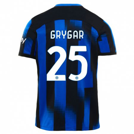 Kandiny Niño Camiseta Samuel Grygar #25 Azul Negro 1ª Equipación 2023/24 La Camisa Chile