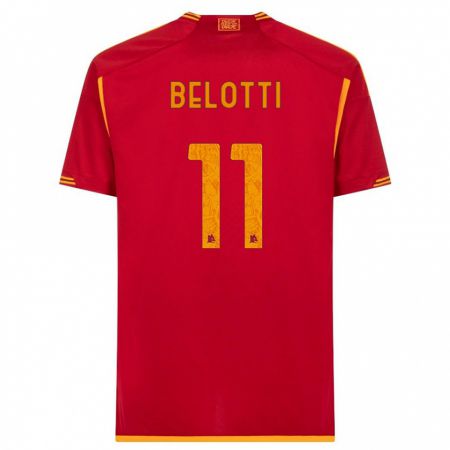 Kandiny Niño Camiseta Andrea Belotti #11 Rojo 1ª Equipación 2023/24 La Camisa Chile