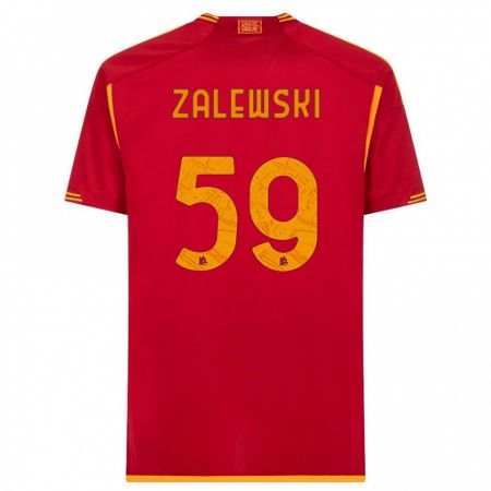 Kandiny Niño Camiseta Nicola Zalewski #59 Rojo 1ª Equipación 2023/24 La Camisa Chile