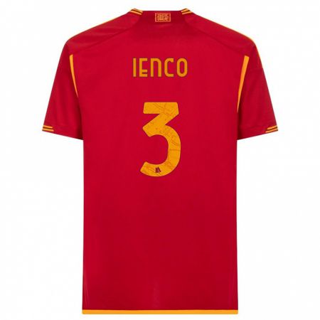 Kandiny Niño Camiseta Simone Ienco #3 Rojo 1ª Equipación 2023/24 La Camisa Chile