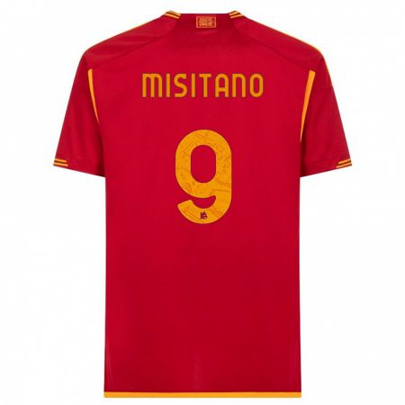 Kandiny Niño Camiseta Giulio Misitano #9 Rojo 1ª Equipación 2023/24 La Camisa Chile