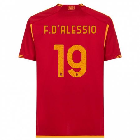Kandiny Niño Camiseta Francesco D'alessio #19 Rojo 1ª Equipación 2023/24 La Camisa Chile