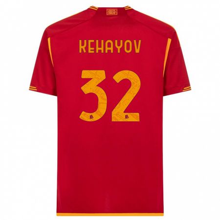 Kandiny Niño Camiseta Atanas Kehayov #32 Rojo 1ª Equipación 2023/24 La Camisa Chile