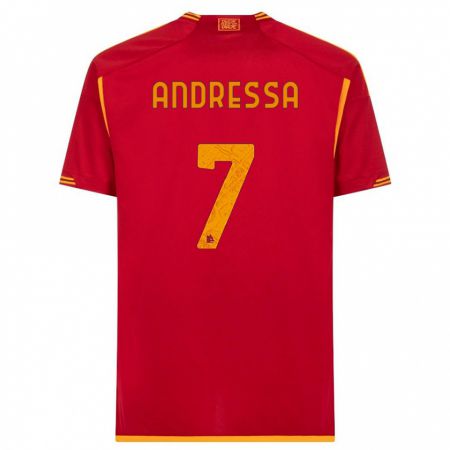 Kandiny Niño Camiseta Andressa #7 Rojo 1ª Equipación 2023/24 La Camisa Chile