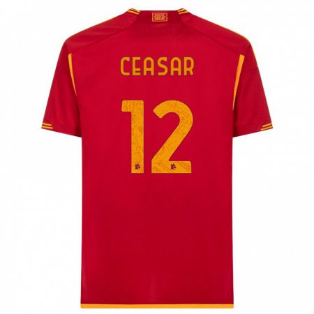 Kandiny Niño Camiseta Camelia Ceasar #12 Rojo 1ª Equipación 2023/24 La Camisa Chile