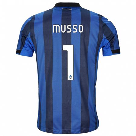 Kandiny Niño Camiseta Juan Musso #1 Azul Negro 1ª Equipación 2023/24 La Camisa Chile