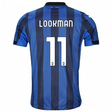 Kandiny Niño Camiseta Ademola Lookman #11 Azul Negro 1ª Equipación 2023/24 La Camisa Chile
