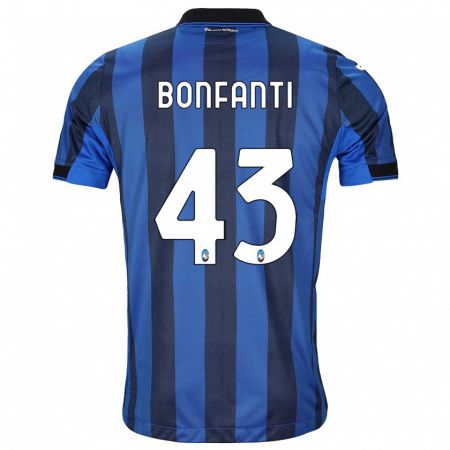 Kandiny Niño Camiseta Giovanni Bonfanti #43 Azul Negro 1ª Equipación 2023/24 La Camisa Chile