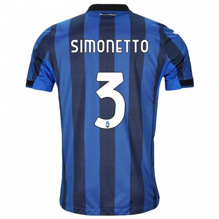 Kandiny Niño Camiseta Federico Simonetto #3 Azul Negro 1ª Equipación 2023/24 La Camisa Chile