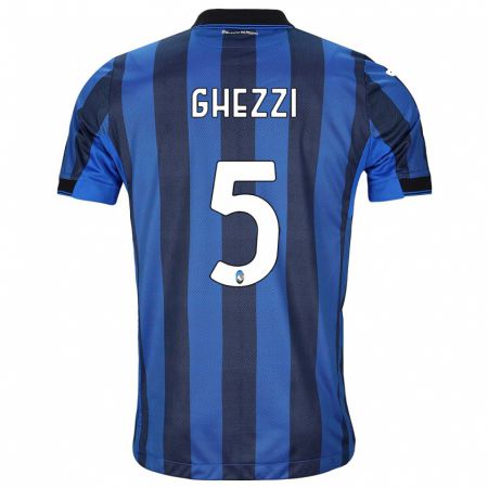 Kandiny Niño Camiseta Samuele Ghezzi #5 Azul Negro 1ª Equipación 2023/24 La Camisa Chile