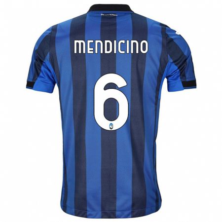 Kandiny Niño Camiseta Leonardo Mendicino #6 Azul Negro 1ª Equipación 2023/24 La Camisa Chile