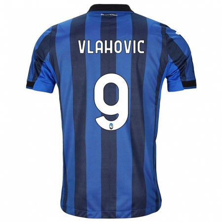 Kandiny Niño Camiseta Vanja Vlahovic #9 Azul Negro 1ª Equipación 2023/24 La Camisa Chile
