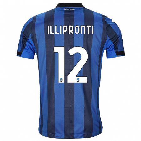 Kandiny Niño Camiseta Filippo Illipronti #12 Azul Negro 1ª Equipación 2023/24 La Camisa Chile