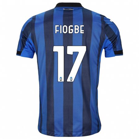 Kandiny Niño Camiseta Candas Fiogbe #17 Azul Negro 1ª Equipación 2023/24 La Camisa Chile