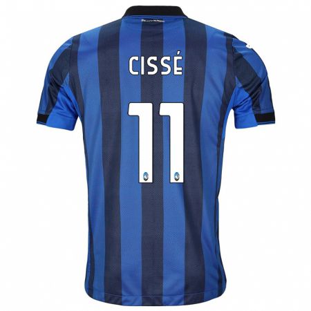 Kandiny Niño Camiseta Moustapha Cissé #11 Azul Negro 1ª Equipación 2023/24 La Camisa Chile