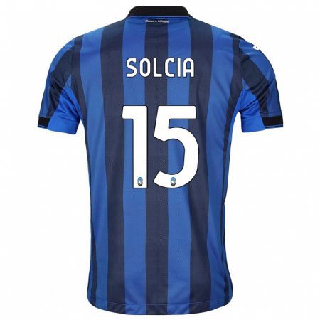 Kandiny Niño Camiseta Daniele Solcia #15 Azul Negro 1ª Equipación 2023/24 La Camisa Chile