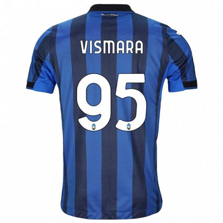 Kandiny Niño Camiseta Paolo Vismara #95 Azul Negro 1ª Equipación 2023/24 La Camisa Chile