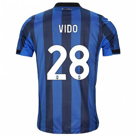 Kandiny Niño Camiseta Luca Vido #28 Azul Negro 1ª Equipación 2023/24 La Camisa Chile