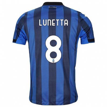 Kandiny Niño Camiseta Gabriel Lunetta #8 Azul Negro 1ª Equipación 2023/24 La Camisa Chile