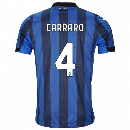 Kandiny Niño Camiseta Marco Carraro #4 Azul Negro 1ª Equipación 2023/24 La Camisa Chile